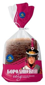 Хлеб Каравай Бородинский обед на закваске нарезка