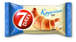 Круассан 7Days с кремом со вкусом ваниль, 65 г