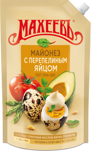 Майонез Premium с перепелиным яйцом 67%  ТМ Махеевъ