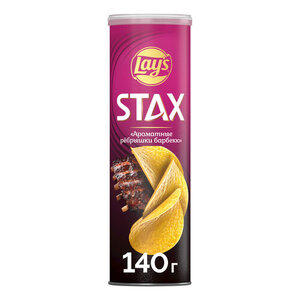 Чипсы со вкусом ароматных ребрышек барбекю картофельные ТМ Lay's stax (Лэй'с стакс)
