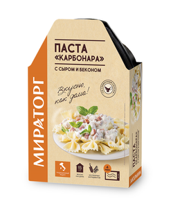 Паста карбонара Мираторг сыр-бекон замороженная