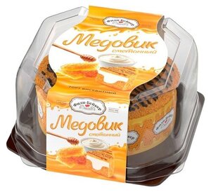 Торт бисквитный Фили-Бейкер Медовик сметанный охлажденный