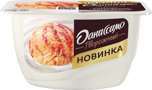 Продукт творожный Даниссимо с клубникой и кремом-брюле 5,7%