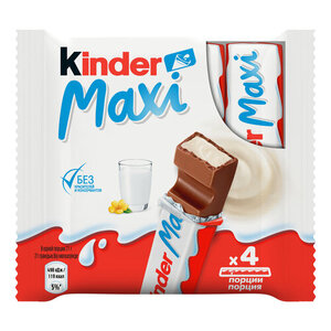 Шоколад молочный Kinder Maxi с молочной начинкой, 84 г