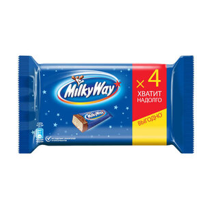 Батончик шоколадный Milky Way с суфле, 4 шт x 26 г