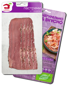 Пастрами из говяжьей грудинки «Мясной Дом Бородина» нарезка, 95 г
