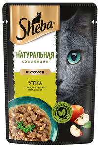 Влажный корм для кошек Sheba Утка с яблоками в соусе, 75 г
