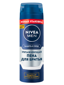 Пена для бритья NIVEA MEN Защита и уход против сухости кожи увлажняющая, 200 мл