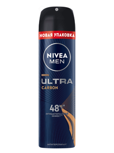Дезодорант-антиперспирант спрей NIVEA MEN ULTRA Carbon антибактериальный эффект, 150 мл