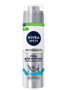 Гель для бритья NIVEA MEN Сверхскольжение для чувствительной кожи, 200 мл
