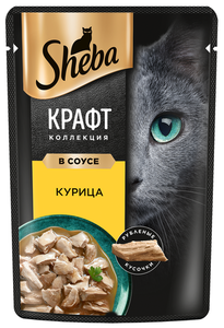 Влажный корм для кошек SHEBA Крафт Коллекция Сочные слайсы Курица в соусе