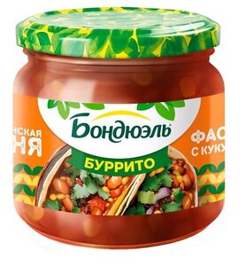 Фасоль красная Бондюэль с кукурузой по-мексикански в соусе Буррито