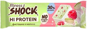 Батончик протеиновый FitnesShock Hi Protein фисташка-малина