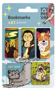Закладки магнитные для книг Meshu Book art, матовая ламинация, 5 шт