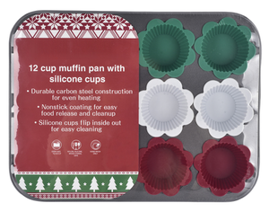 Форма для маффинов Tarrington House Christmas 12 ячеек