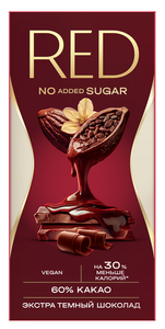 Шоколад Red Delight темный экстра 60% какао