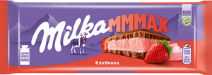 Шоколад Milka Mmax молочный клубника