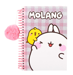 Набор Molang блокнот на спирали А5 + наклейки, 48 л