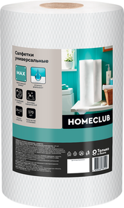 Салфетки Homeclub Max в рулоне 28х22 см, 170 шт