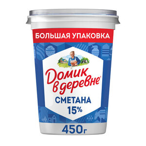 Сметана Домик в деревне 15% БЗМЖ