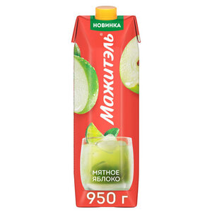 Напиток сывороточно-молочный Мажитэль со вкусом Мятное яблоко и с ароматом лайма