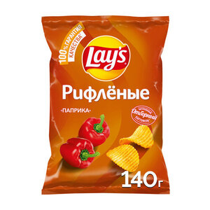 Чипсы картофельные Lay's рифлёные со вкусом Паприка