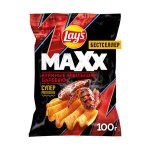 Чипсы Lay's Maxxx Куриные крылышки барбекю