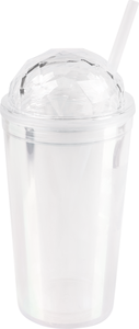 Стакан Homeclub Shiny с трубочкой 450 мл