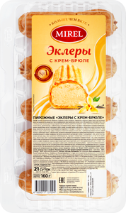 Пирожные Мирэль Эклеры крем-брюле Пирожные Мирэль Эклеры крем-брюле