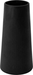 Ваза стеклянная рифленая Atmosphere Of Art Freshcook цвет черный, 15х7,5 см
