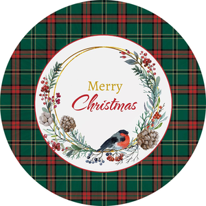 Тарелки бумажные Нд Плэй Зеленая клетка d=230 мм, 6 шт