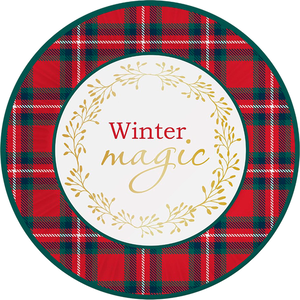 Тарелки бумажные Нд Плэй Красная клетка d=230 мм, 6 шт