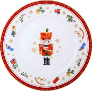 Тарелка десертная Korall Щелкунчик красная, 19 см