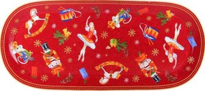 Блюдо Korall Щелкунчик красное, 33 x 15 см