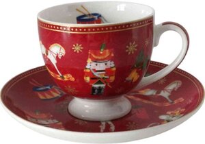 Кофейная пара Korall Щелкунчик красная, 220 мл