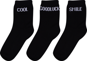 Носки детские Inwin с надписью черные 3 пары