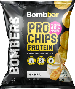 Чипсы Bombbar со вкусом четыре сыра
