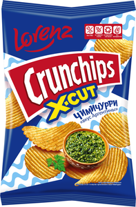 Чипсы картофельные Lorenz Crunchips X-cut соус чимичурри