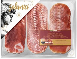 Колбаса сыровяленая Solemici Коппа/Ломбо/Салями Классико Резерва
