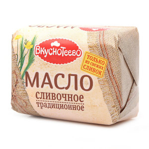 Масло сливочное традиционное высший сорт 82.5% ТМ Вкуснотеево