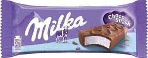 Пирожное бисквитное Milka Шоколадный перекус с кремом с цельным молоком в молочном шоколаде