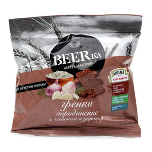 Гренки бородинские с чесноком и укропом ТМ BeerКа