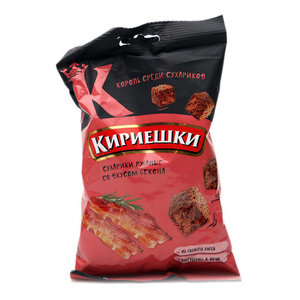 Сухарики ржаные со вкусом бекона ТМ Кириешки