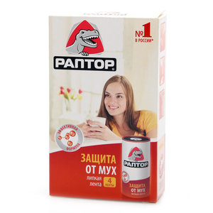 Липкая лента от мух, 4 шт ТМ Раптор