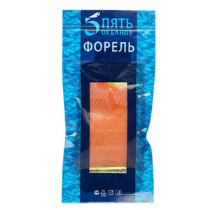 Форель радужная слабосоленая «5 Океанов» филе-кусок, 200 г