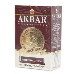 Чай черный AKBAR Limited Edition листовой, 200 г