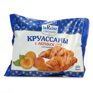 Круассаны сладкие La Reine с абрикосом замороженные 6 шт, 420 г