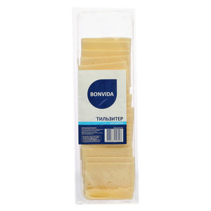 Сыр тильзитер в нарезке ТМ Bonvida (Бонвида)