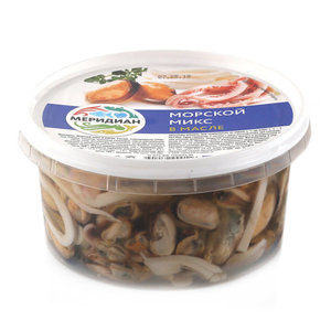 Коктейль из морепродуктов «Меридиан» Морской микс в масле, 430 г