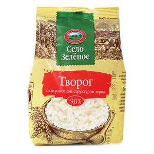 Творог с сохраненной структурой зерна ТМ Село зеленое